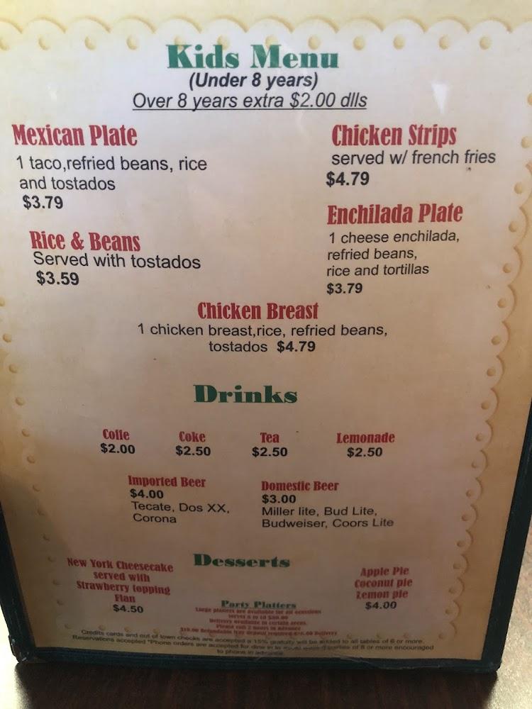 Caro's Mexican Restaurant Rice & Beans
