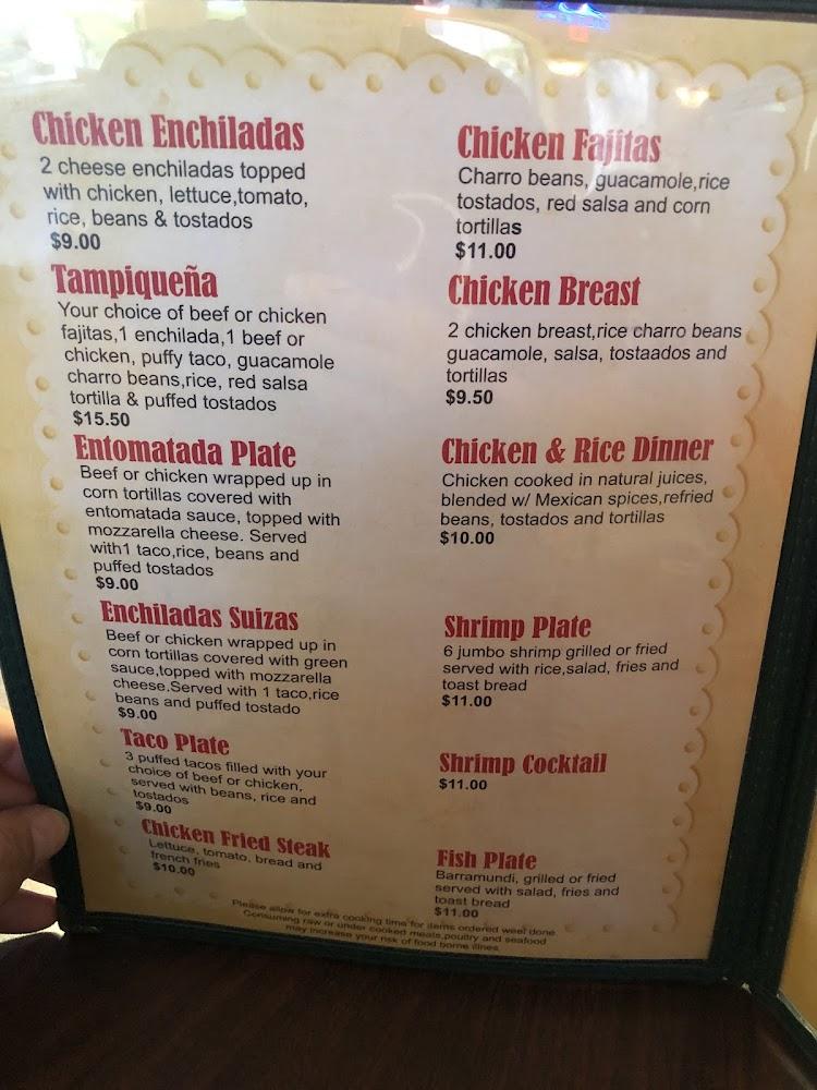 Caro's Mexican Restaurant Menu image 3
